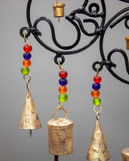 OM Brass Bells with glass beads wall hanging by OMSutra