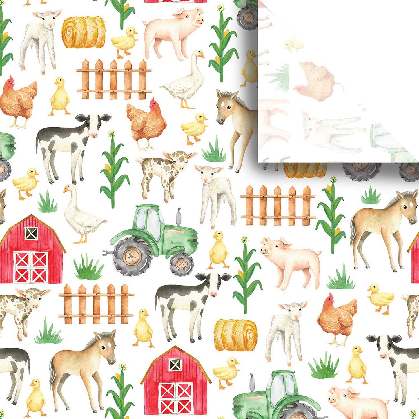 Farm Animals 20" x 30" Baby Gift Tissue Paper by Present Paper