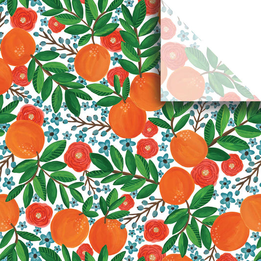 Orange Grove 20" x 30" Floral Gift Tissue Paper by Present Paper