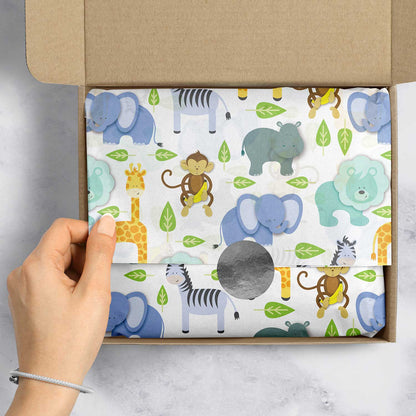 Zoo Animals 20" x 30" Baby Gift Tissue Paper by Present Paper