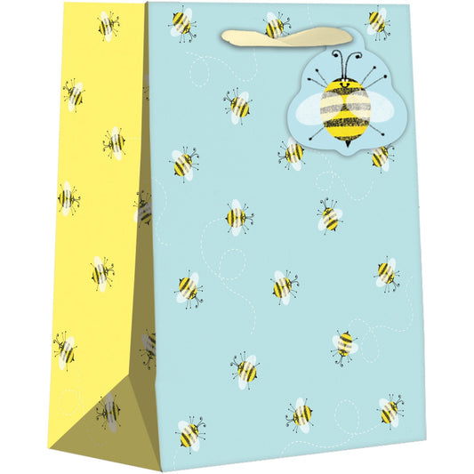 Small Baby Gift Bags, Honey Bees with Glitter Accents by Present Paper