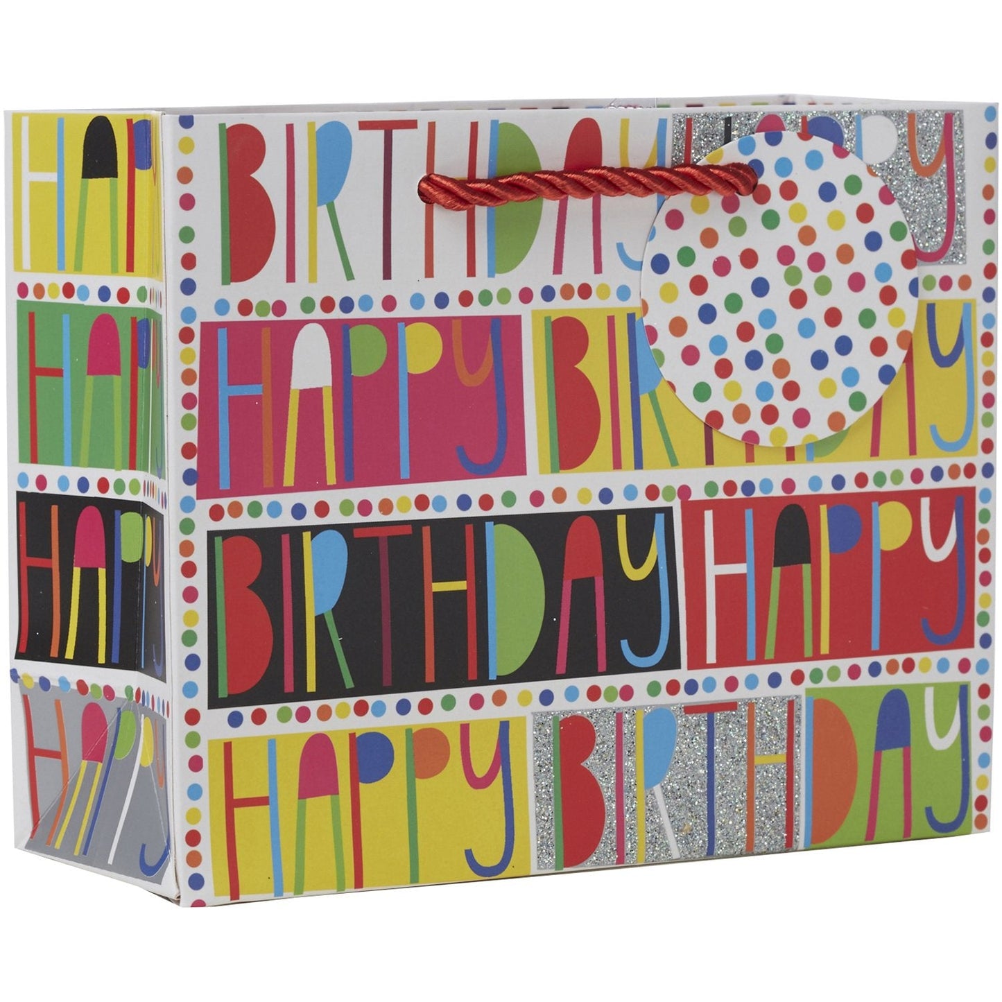 Small Matte Birthday Party Gift Bags, Glitterbration by Present Paper