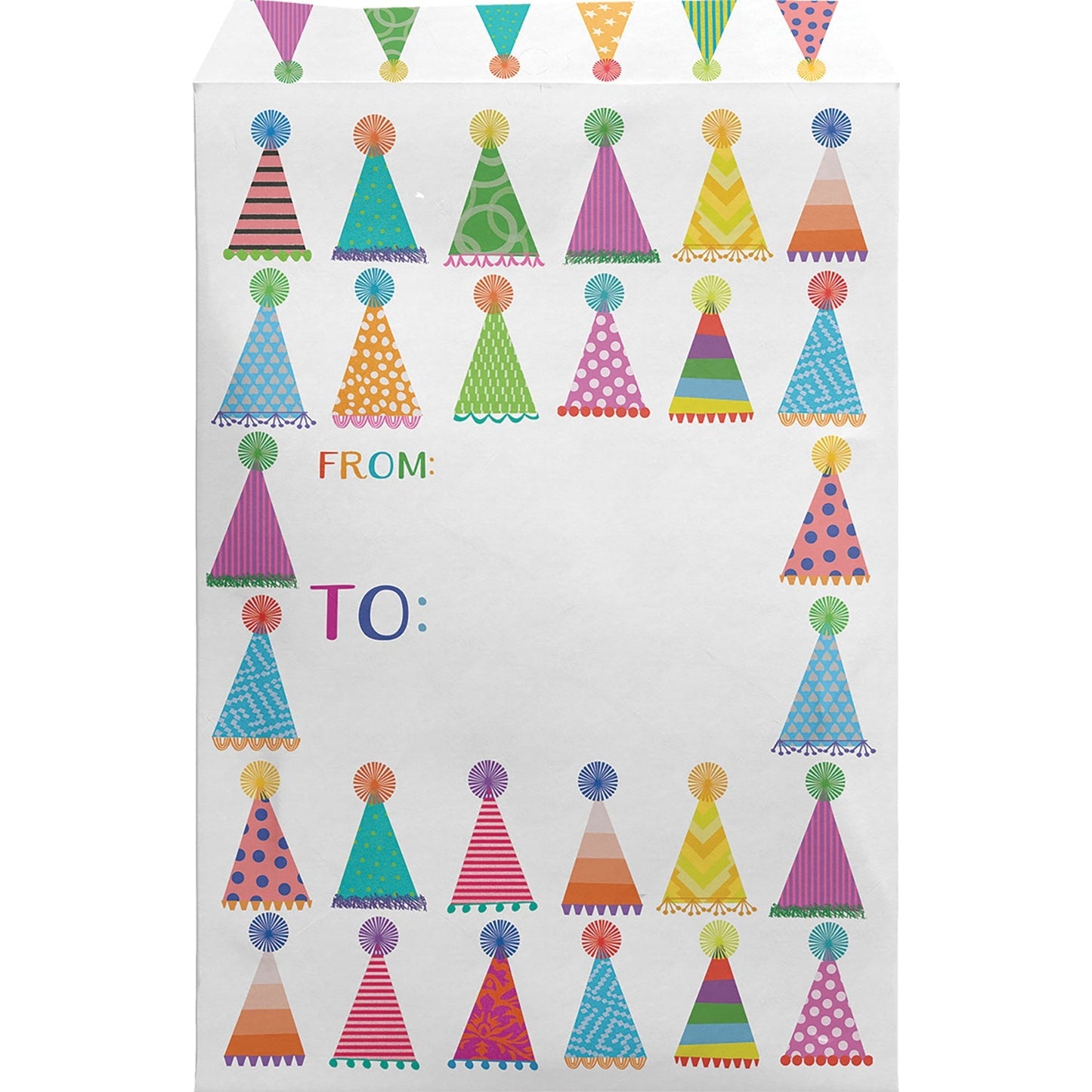 Small Printed Padded Mailing Envelopes, Party Hats by Present Paper