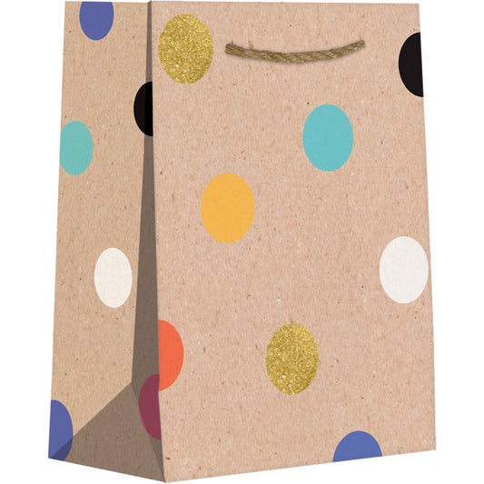 Tiny Birthday Gift Bags, Party Dot with Glitter Accents by Present Paper