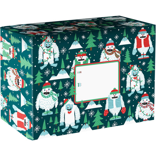 Yeti for the Holidays Medium Christmas Printed Gift Mailing Boxes by Present Paper