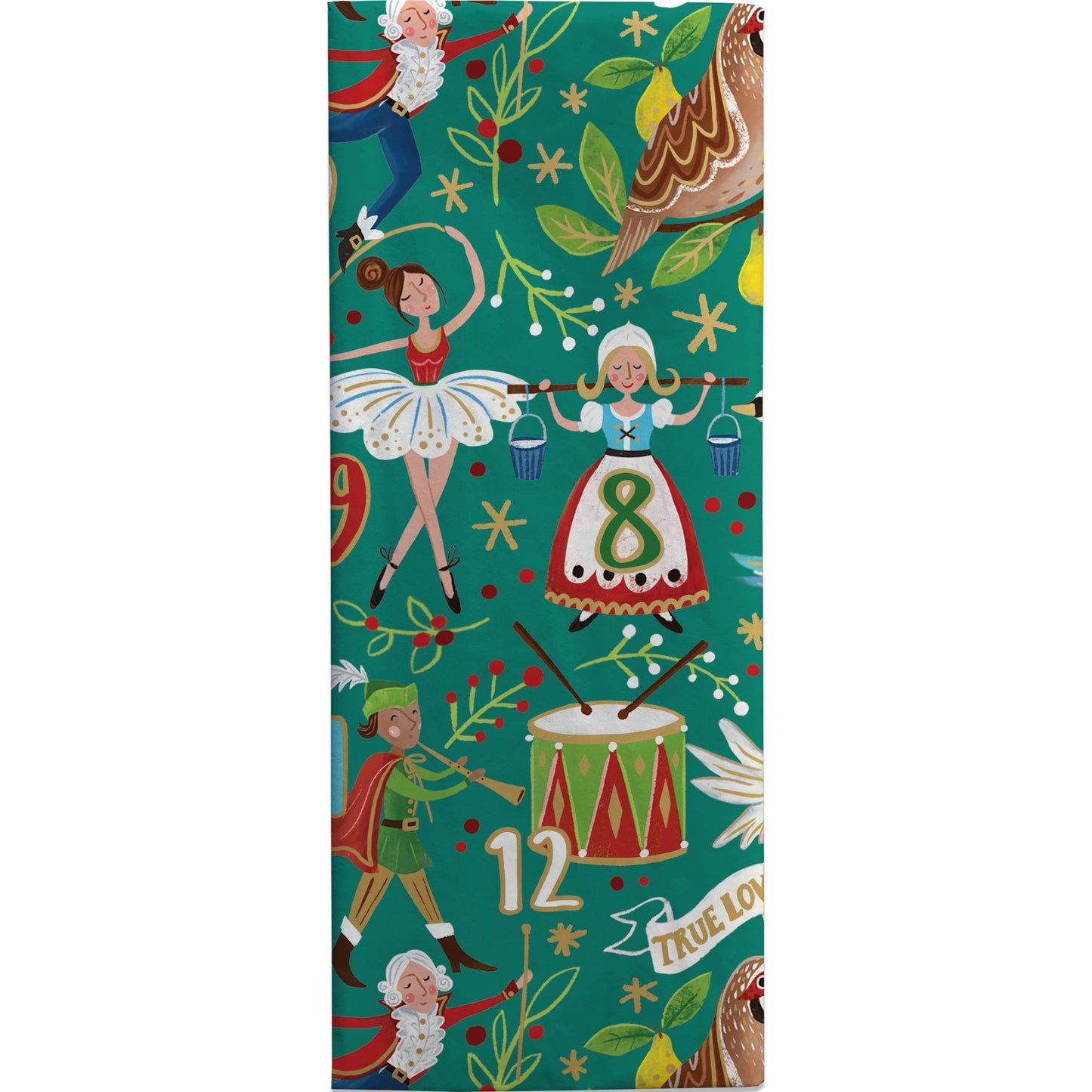 12 Days 20" x 30" Christmas Gift Tissue Paper by Present Paper