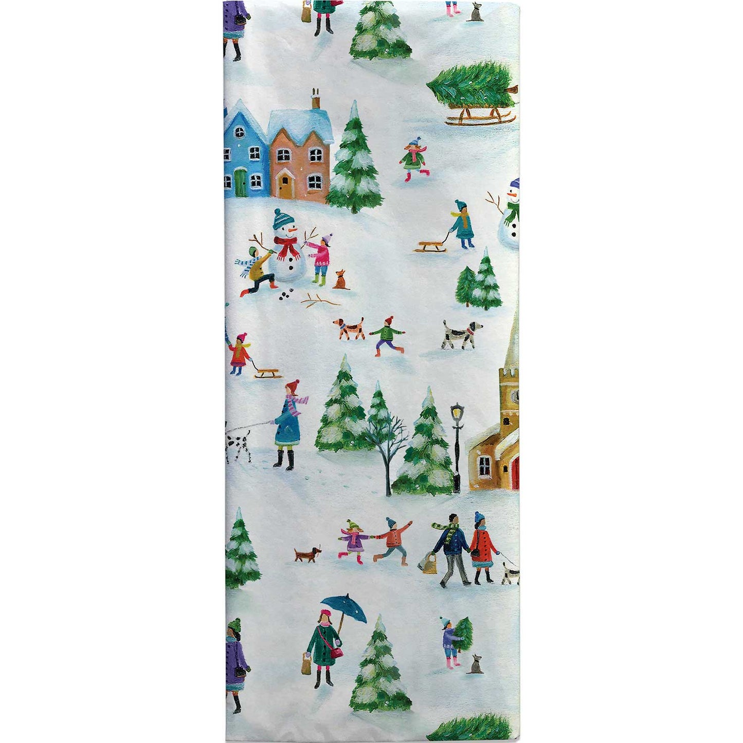 Village Town 20" x 30" Christmas Gift Tissue Paper by Present Paper