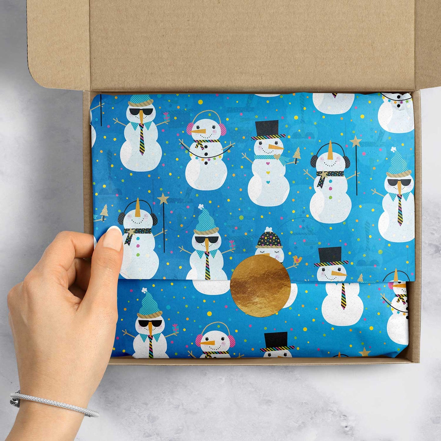 Snowman Party 20" x 30" Christmas Gift Tissue Paper by Present Paper