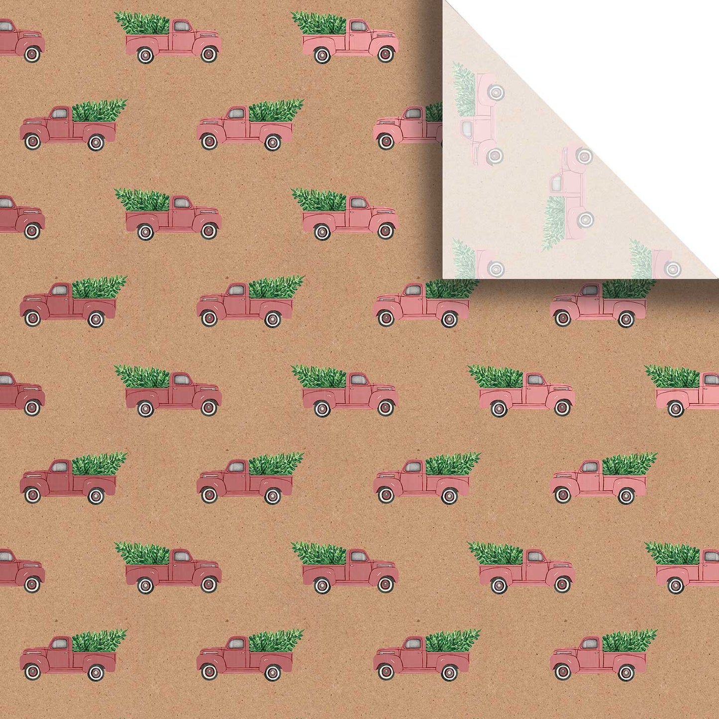 Red Pickup Truck 20" x 30" Christmas Gift Tissue Paper by Present Paper