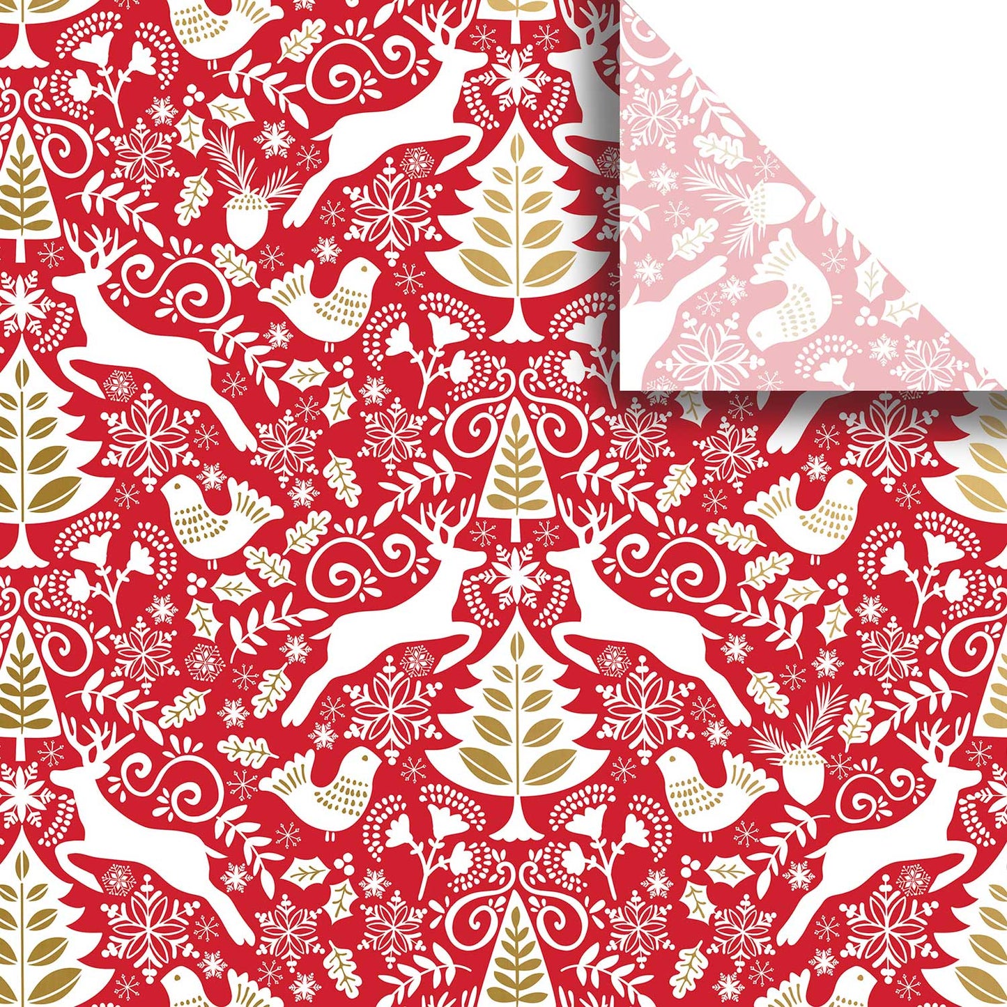 Red Scandanavian 20" x 30" Christmas Gift Tissue Paper by Present Paper