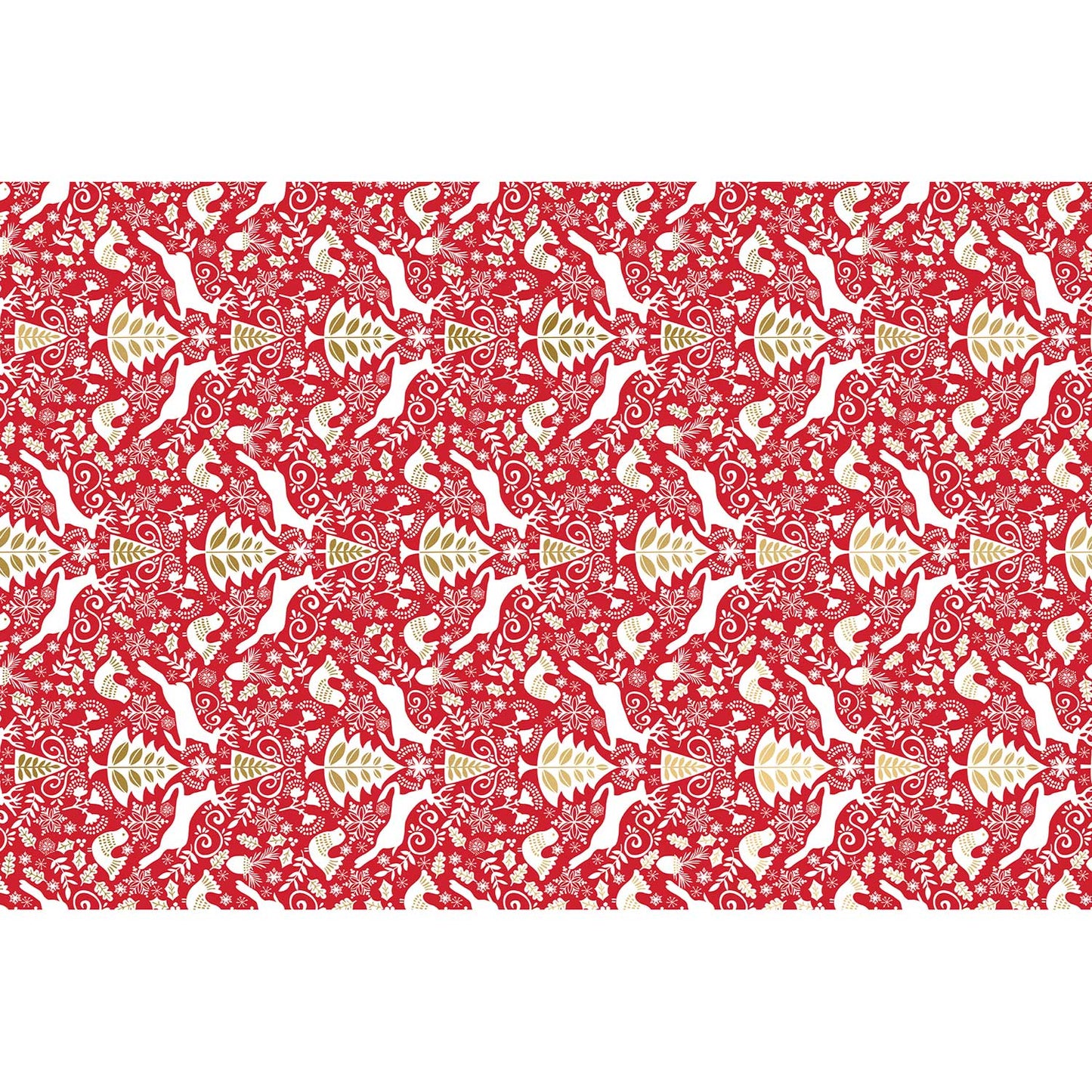 Red Scandanavian 20" x 30" Christmas Gift Tissue Paper by Present Paper