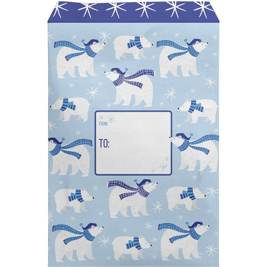 Small Christmas Printed Padded Mailing Envelopes, Polar Bear by Present Paper