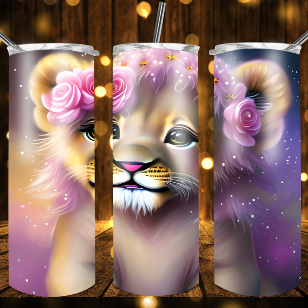 Baby Lion Cub Tumbler by Crafty Casey's