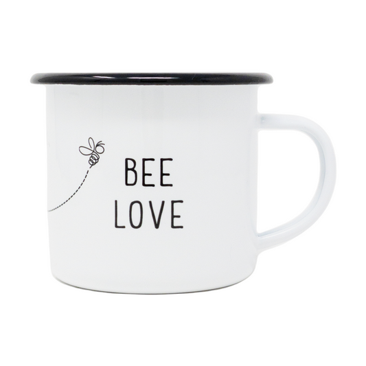 12oz Enamel Bee Love Mug by Sister Bees