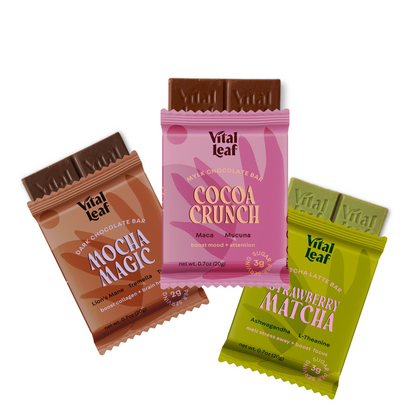 Variety Pack | Mini Functional Bars | 3 EACH SKU | 9 TOTAL BARS by Vital Leaf