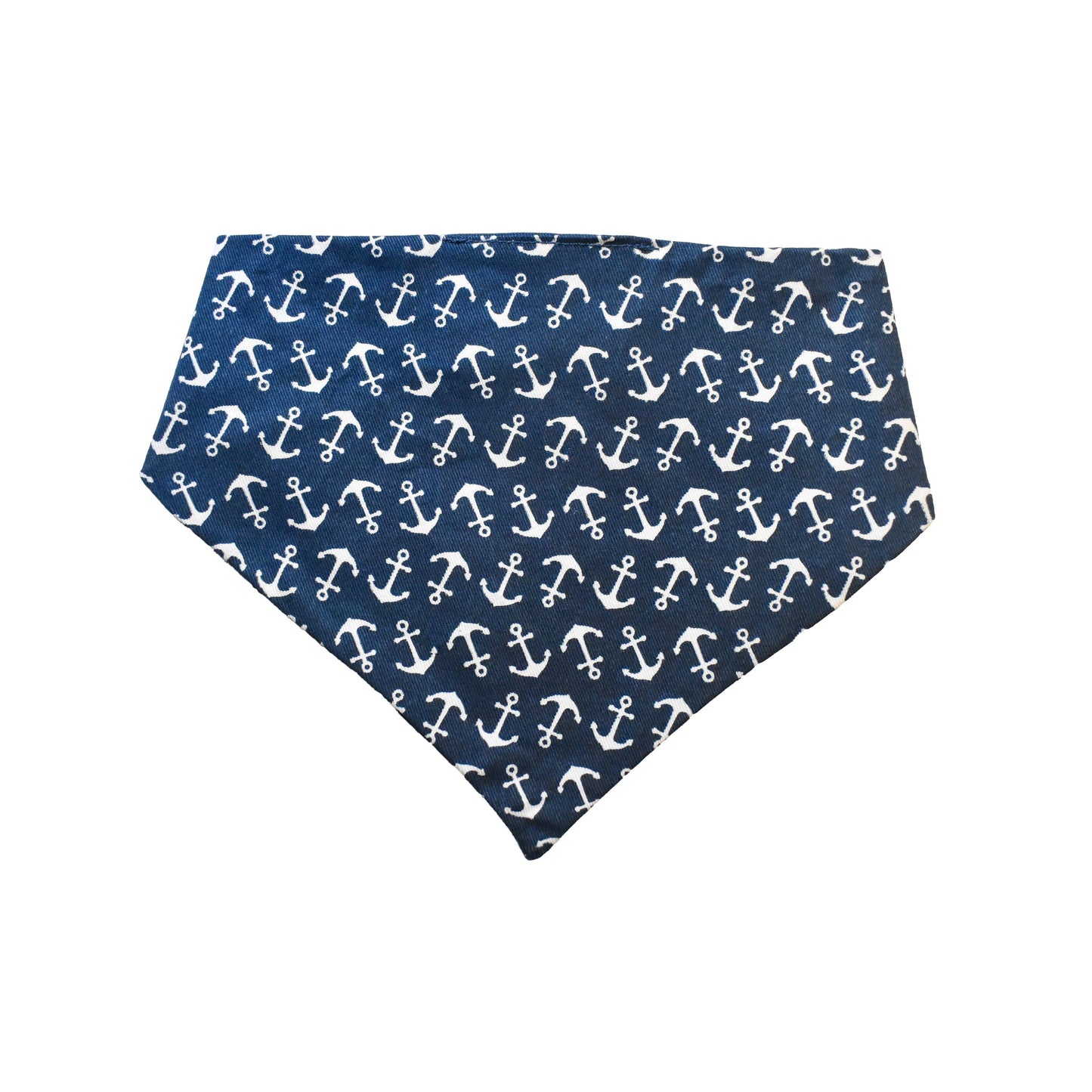 Navy Anchors Reversible Dog Bandana by Uptown Pups