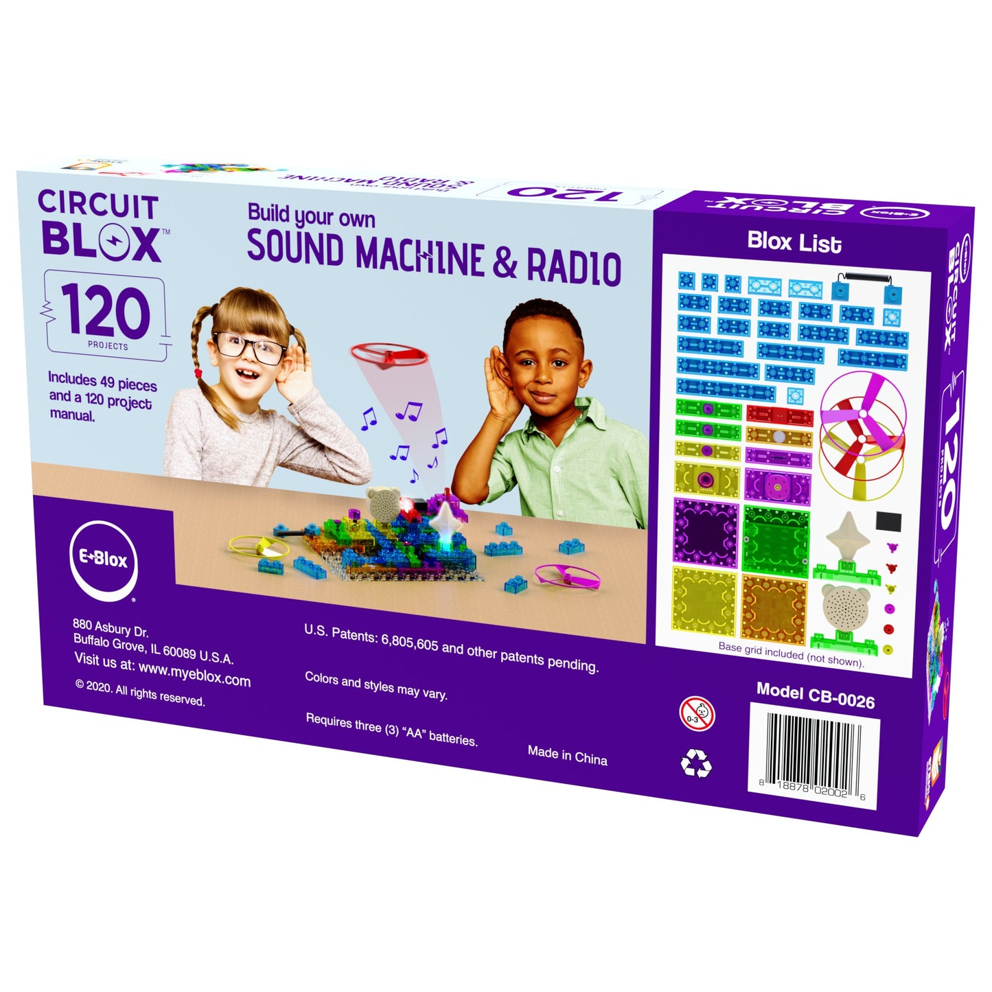 Circuit Blox™ 120 - E-Blox® Circuit Board Building Blocks Toys for Kids by E-Blox, Inc.