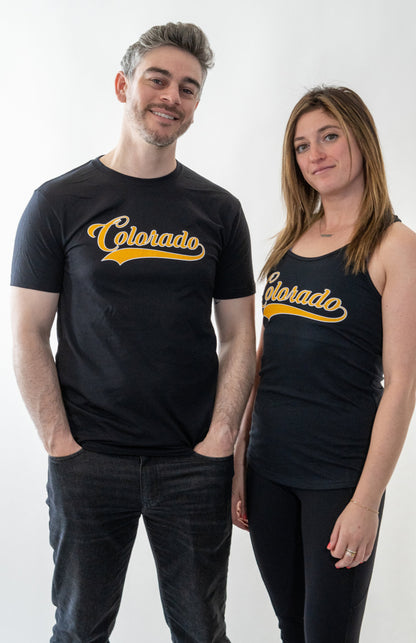 Colorado Baseball Text Unisex Tee by Colorado Threads Clothing