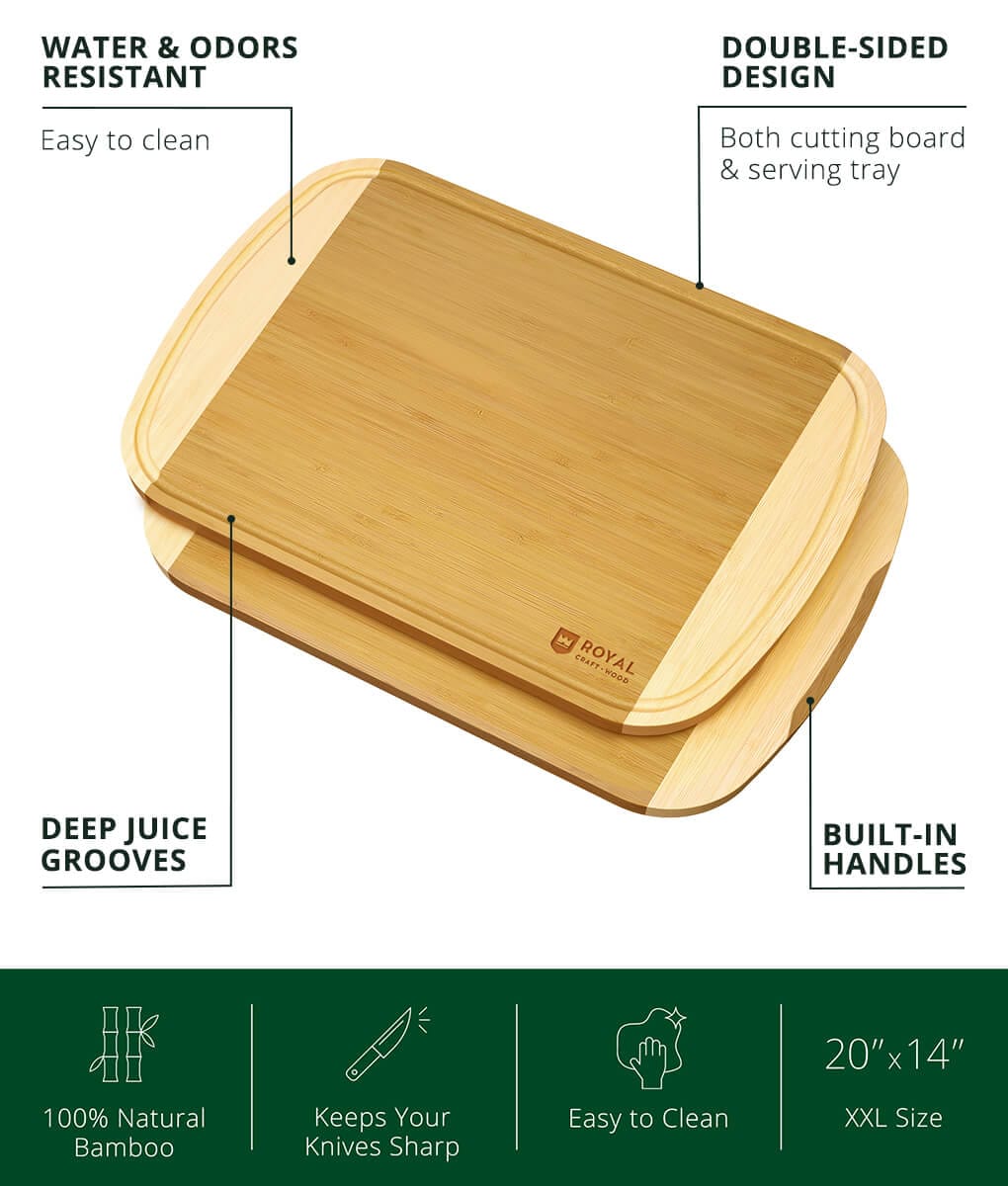 XXL Cutting Board 2 Tone by Royal Craft Wood