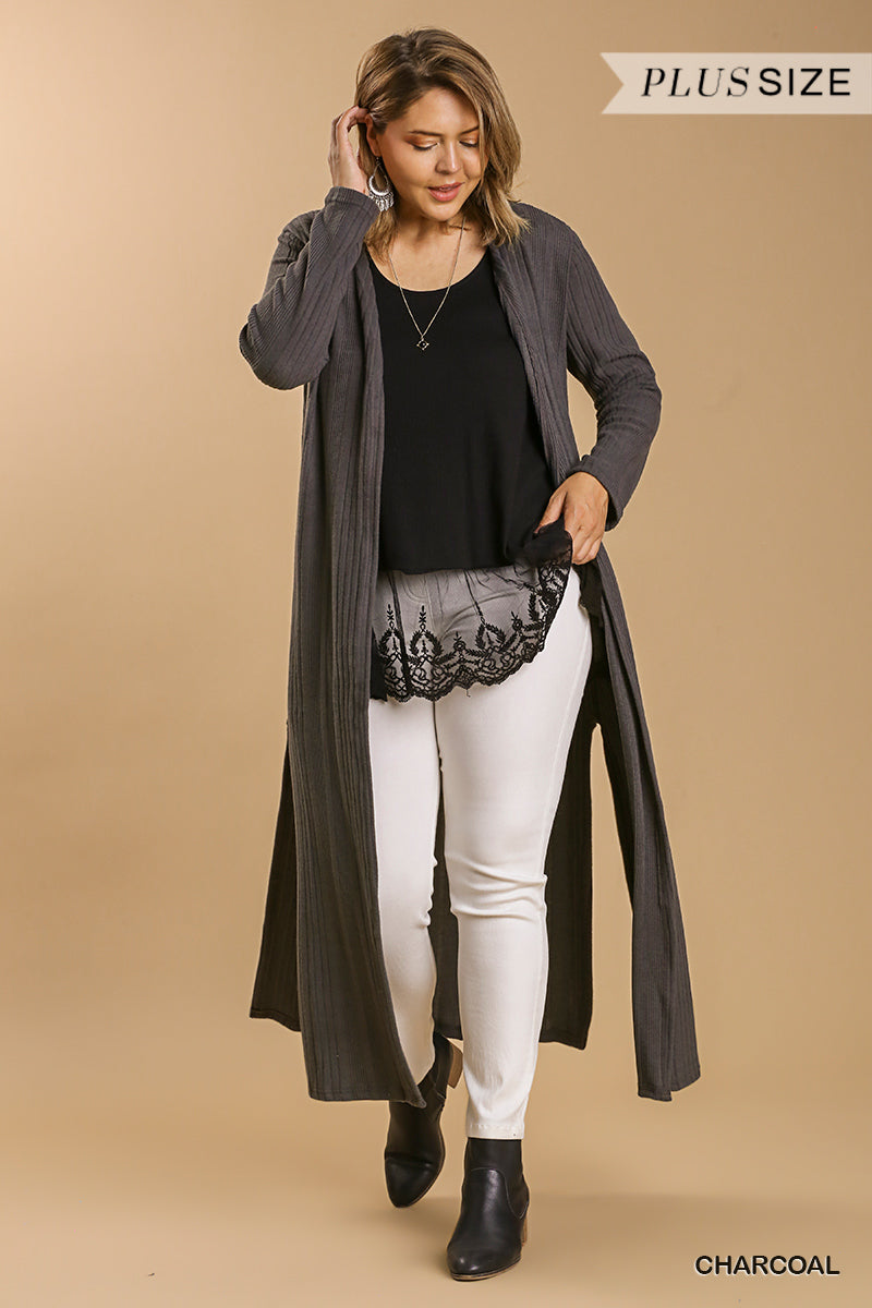 Open Front Long Body Cardigan by BlakWardrob