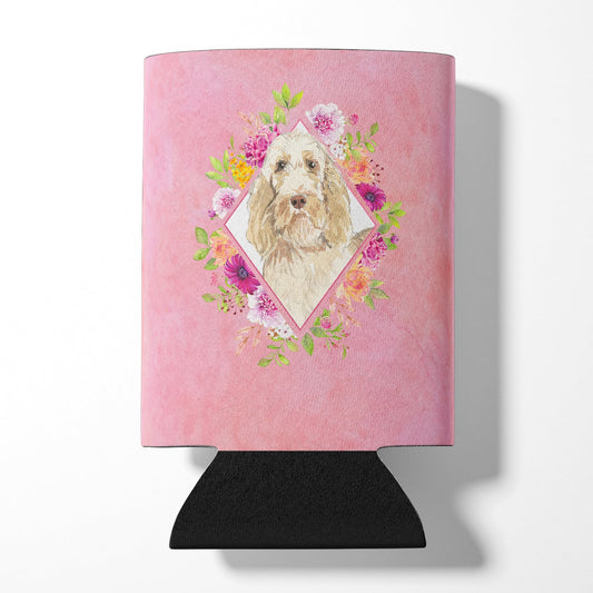 Spinone Italiano Pink Flowers Can or Bottle Hugger CK4209CC by Caroline's Treasures