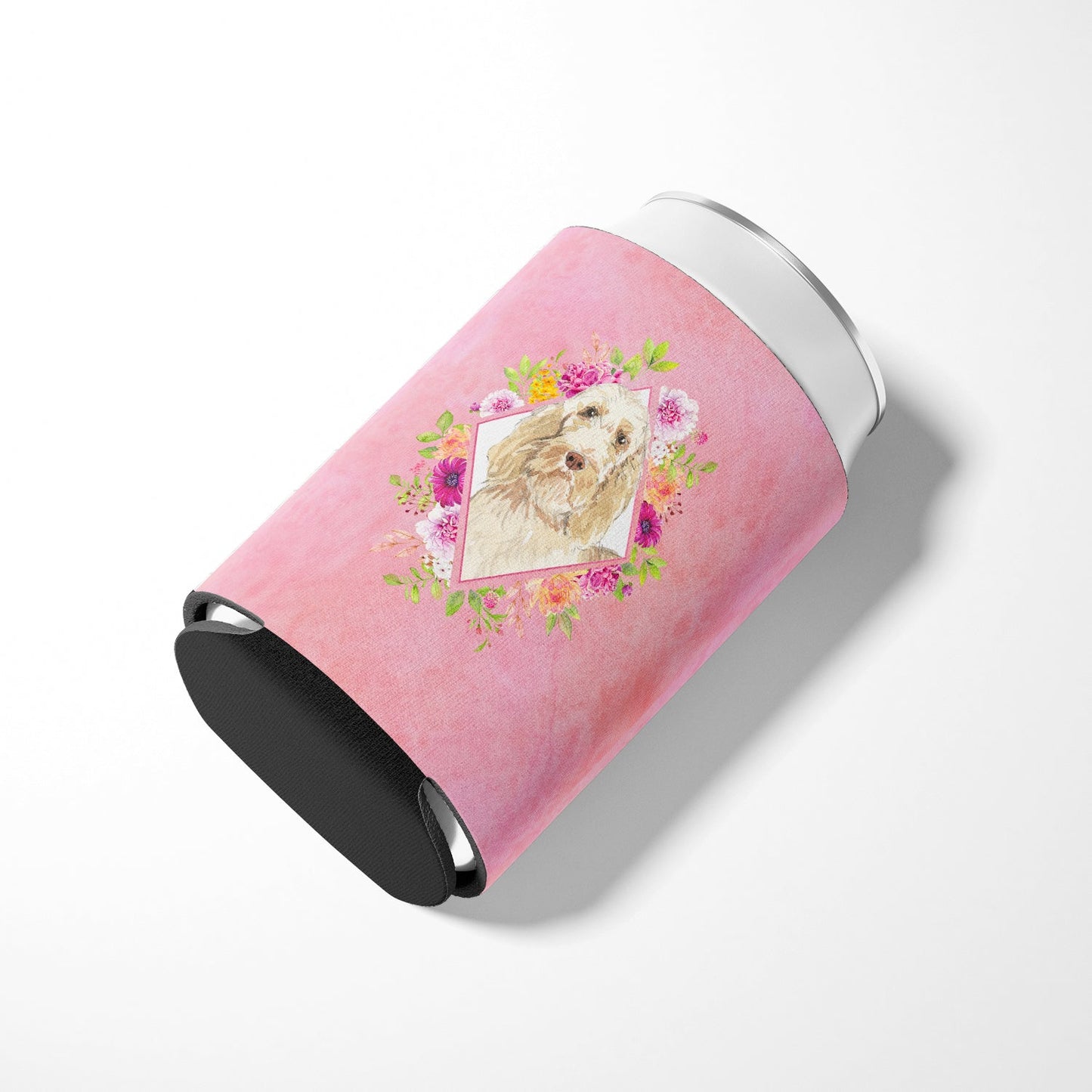 Spinone Italiano Pink Flowers Can or Bottle Hugger CK4209CC by Caroline's Treasures