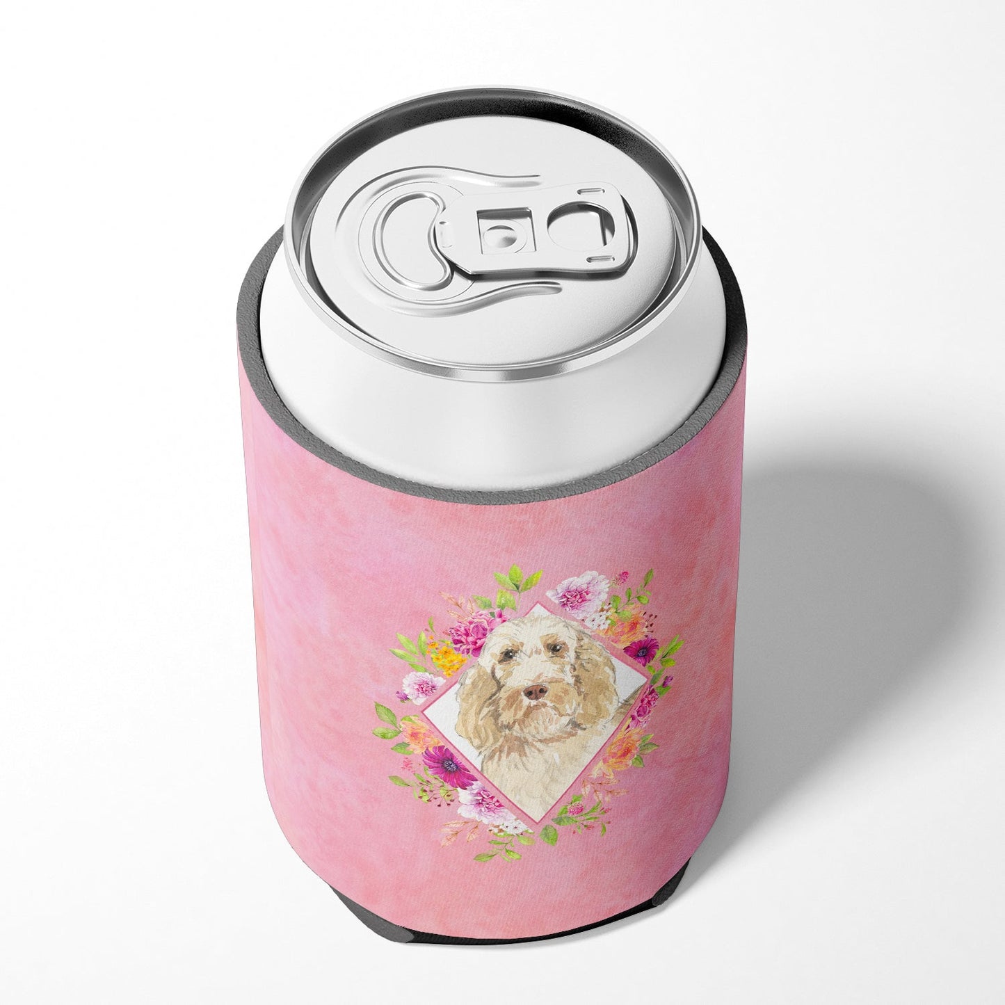 Spinone Italiano Pink Flowers Can or Bottle Hugger CK4209CC by Caroline's Treasures