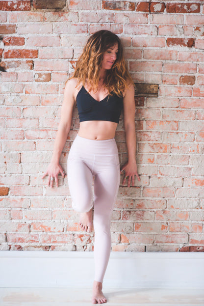 Blush Wander Pocket Yoga Pants by Colorado Threads Clothing