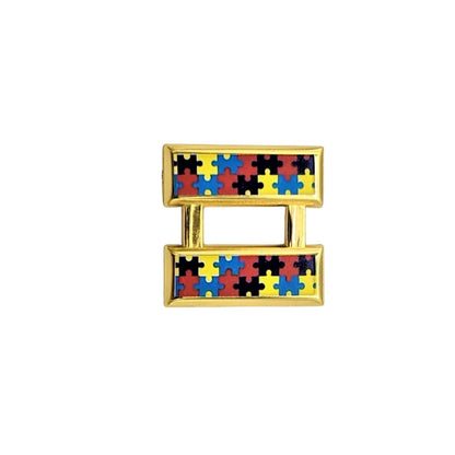 CAPTAIN <br> Autism Awareness <BR> Ribbon Lapel Pin by Custom Pins & Buckles