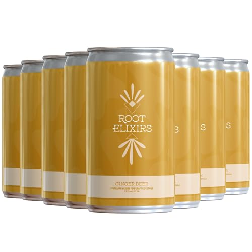 Root Elixirs Sparkling Ginger Beer Premium Cocktail Mixer- 8 Cans 7.5 oz by Farm2Me