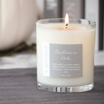 Cashmere Oak 9oz Candle by Andaluca Home