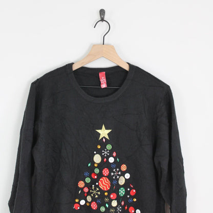 Vintage Beaded Christmas Tree Ugly Christmas Pullover Sweater by The Vintage Road