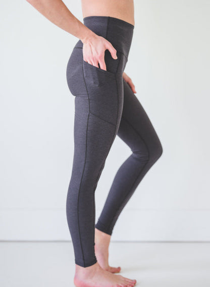 Coal Wander Pocket Yoga Pants *FINAL SALE* by Colorado Threads Clothing