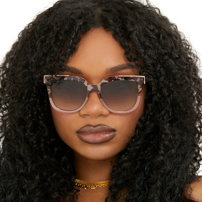 Coco - Sustainable Tortoise Frame Brown Lens Wayfarer Sunglasses by TopFoxx