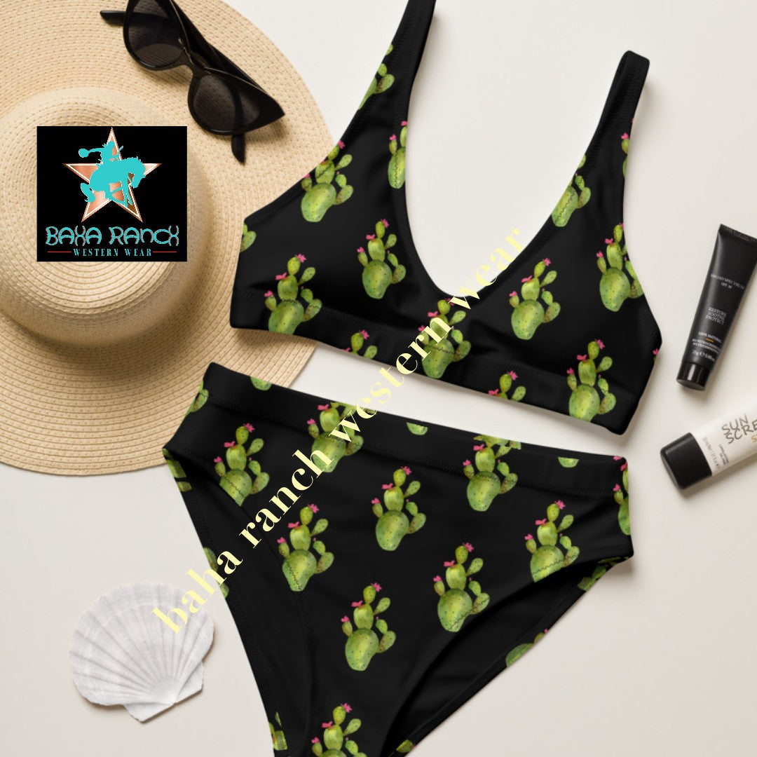 Yeehaw All Over Cactus Bikini by Baha Ranch Western Wear