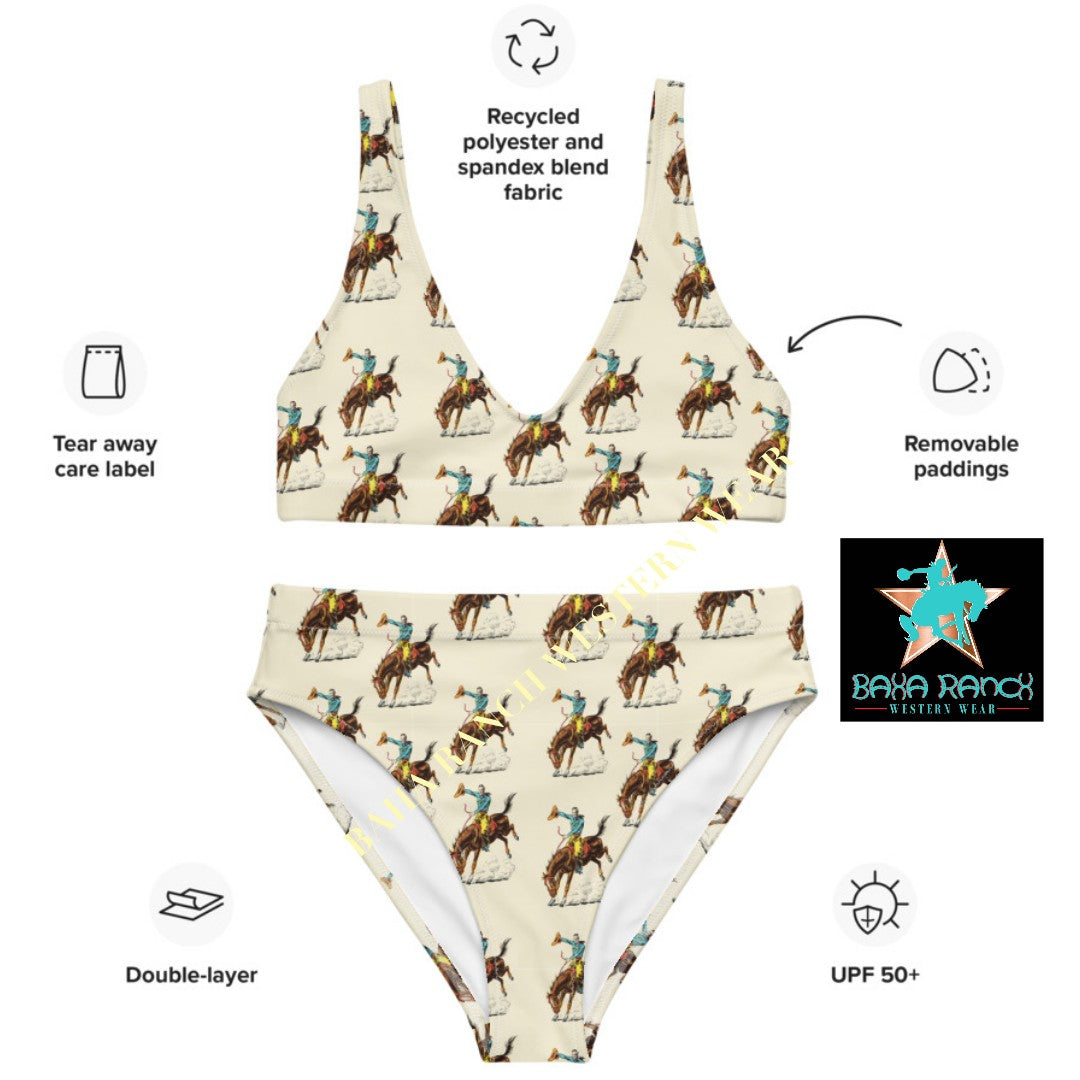 Yeehaw Vintage Rodeo Cowboy Bikini by Baha Ranch Western Wear