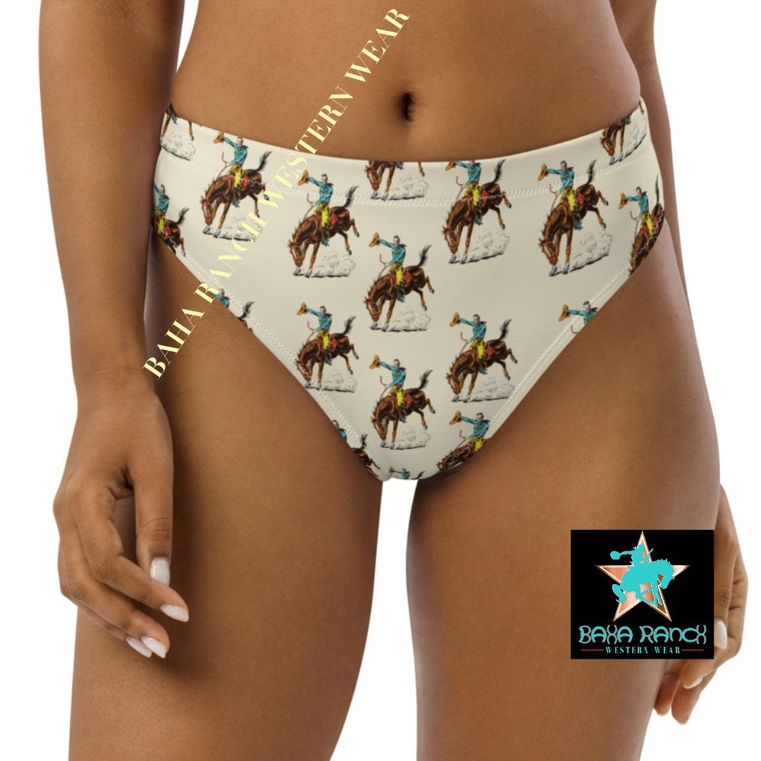 Yeehaw Vintage Rodeo Cowboy Bikini Bottom by Baha Ranch Western Wear