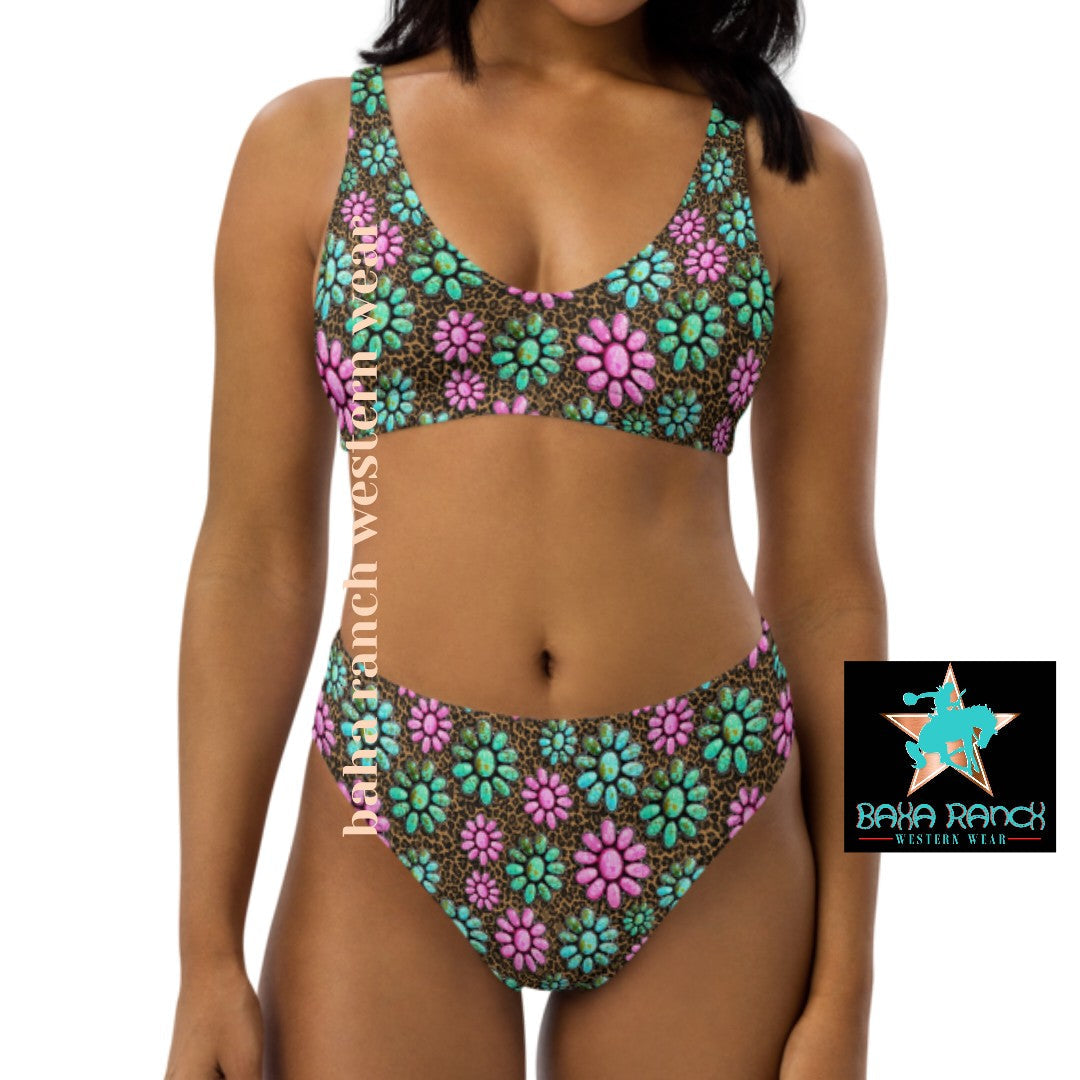 Yeehaw Pink Turquoise Bikini by Baha Ranch Western Wear