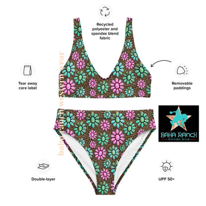 Yeehaw Pink Turquoise Bikini by Baha Ranch Western Wear