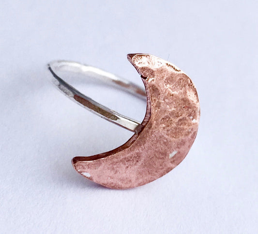 Crescent Moon Ring by Jennifer Cervelli Jewelry