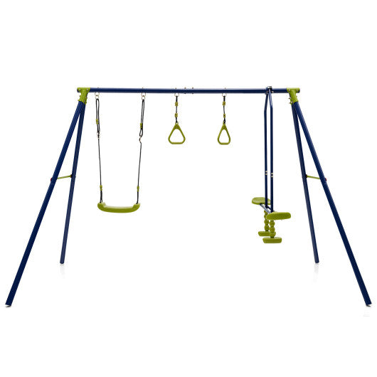 3-in-1 Outdoor Swing Set for Kids Aged 3 to 10 by VYSN