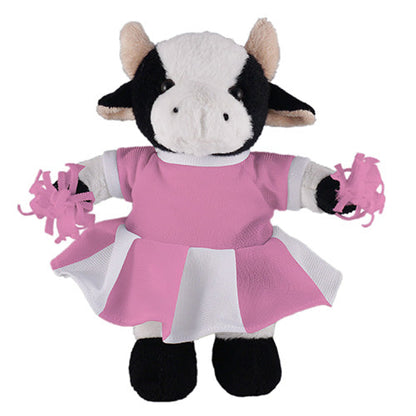 Soft Plush Stuffed Cow with Cheerleader Outfit by Plushland