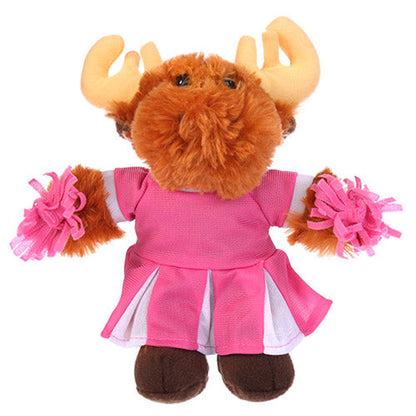 Soft Plush Stuffed Moose with Cheerleader Outfit by Plushland