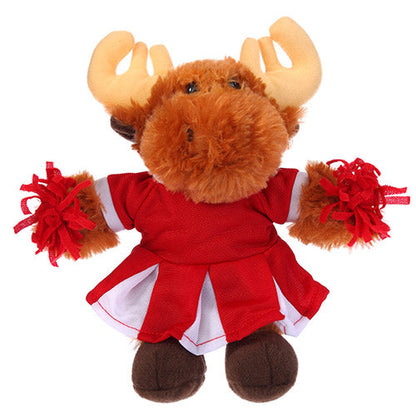 Soft Plush Stuffed Moose with Cheerleader Outfit by Plushland