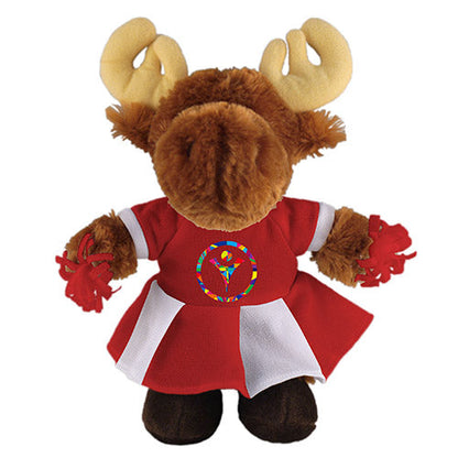 Soft Plush Stuffed Moose with Cheerleader Outfit by Plushland