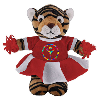 Soft Plush Stuffed Tiger with Cheerleader Outfit by Plushland