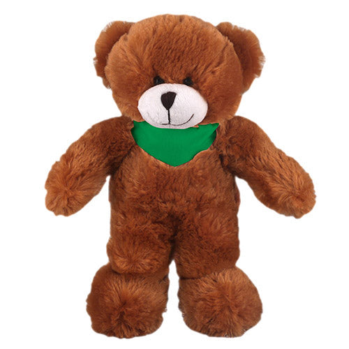 Soft Plush Stuffed Mocha Teddy Bear with Bandana by Plushland