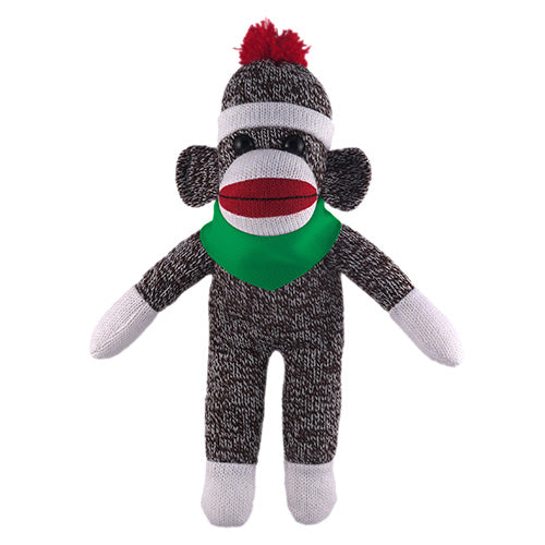 Orginal Sock Monkey with Bandana by Plushland