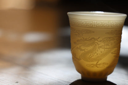 Porcelain Jade Dragon Teacup by Tea and Whisk