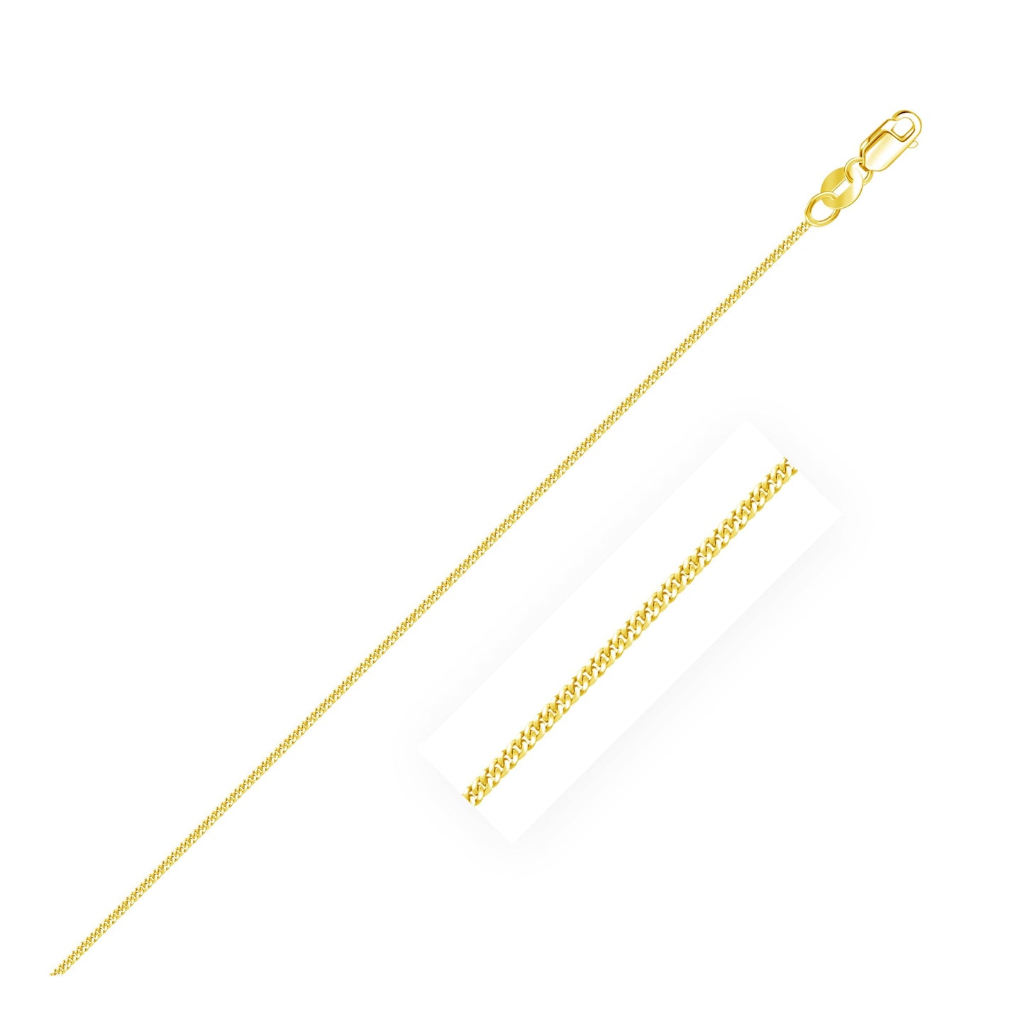 10k Yellow Gold Gourmette Chain 1.0mm by Avera Group